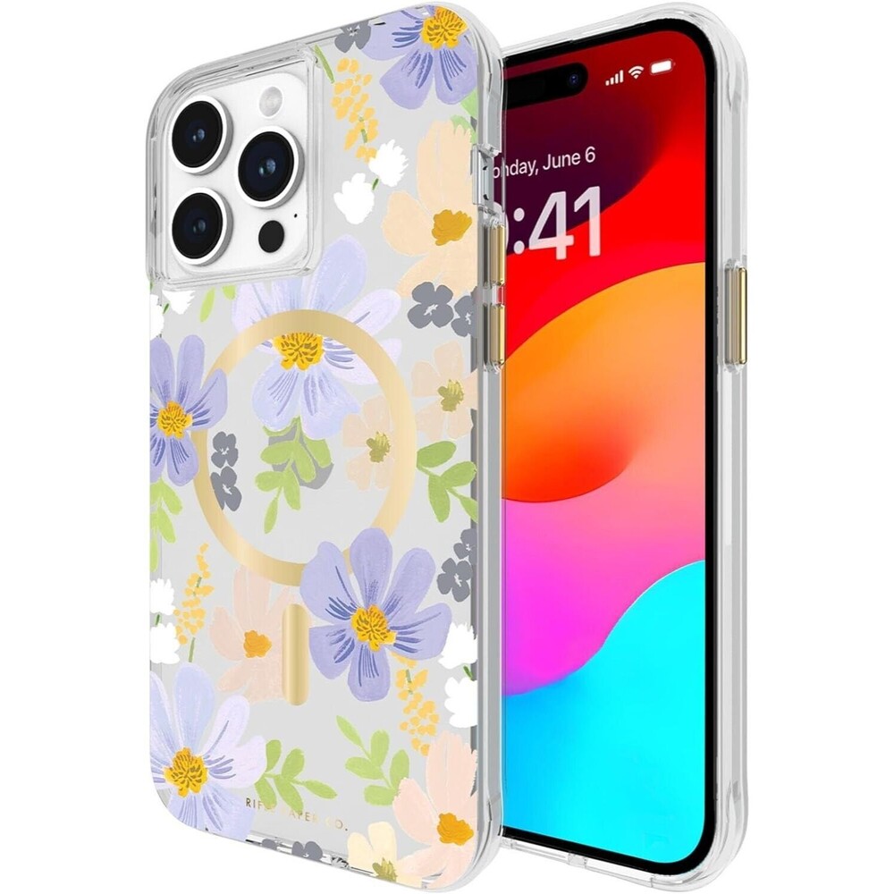 Rifle Paper Co. Apple iPhone 15 Pro Max MagSafe Case -Pastel Marguerite